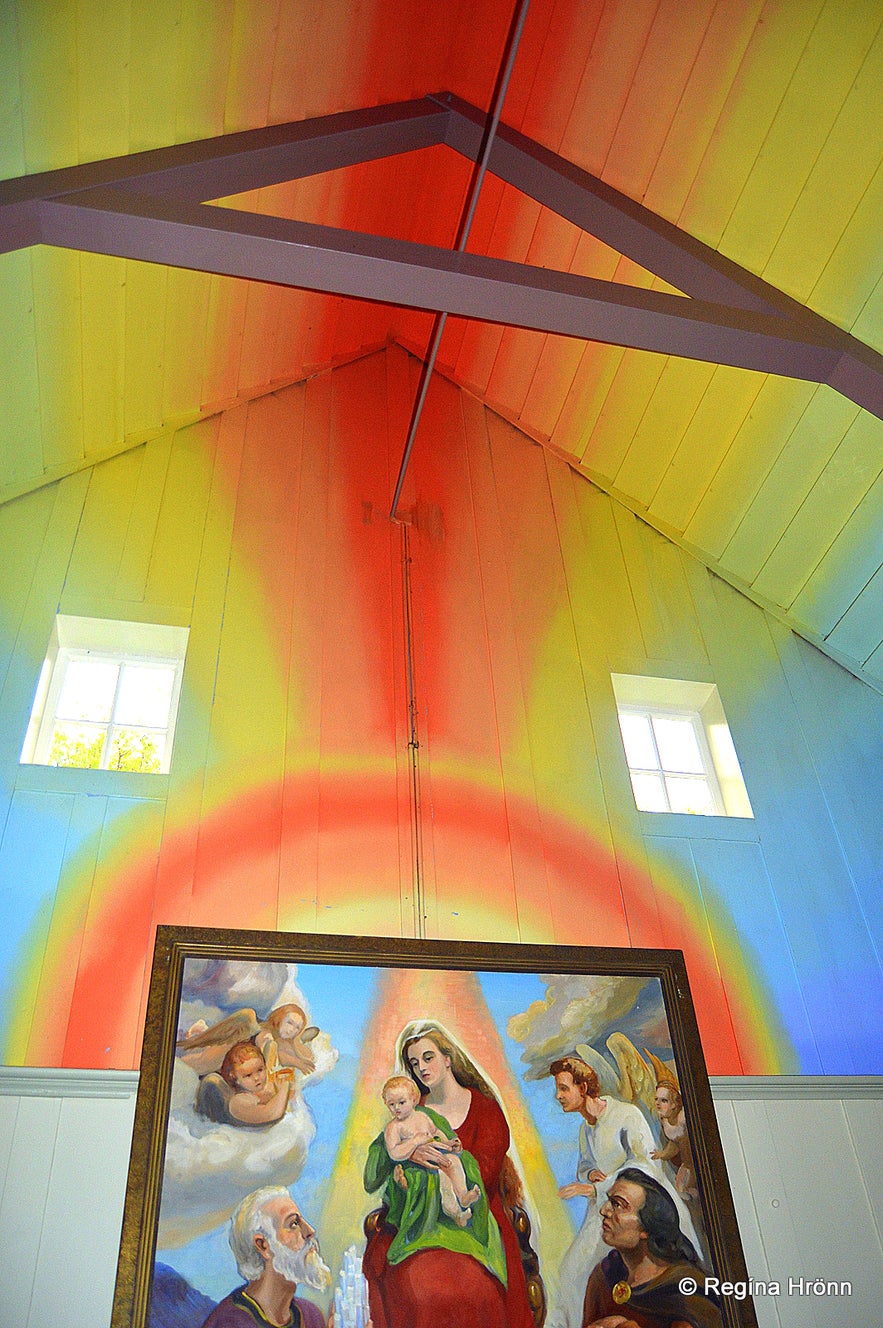 Munka&thorn;ver&aacute;rkirkja church in Eyjafj&ouml;r&eth;ur N-Iceland