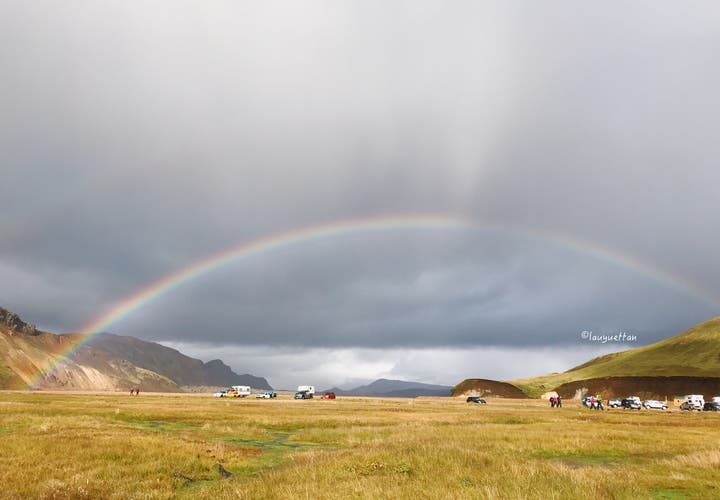 冰島中央高地彩虹