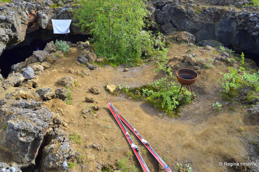 Jólasveinahellirinn - the Cave of the Yule Lads in Dimmuborgir North-Iceland