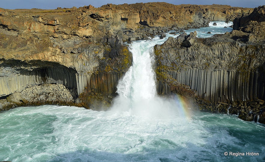 The extraordinary Aldeyjarfoss Waterfall in North-Iceland in beautiful Basalt Column Settings The extraordinary Aldeyjarfoss Waterfall in North-Iceland in beautiful Basalt Column Settings