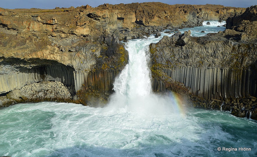 The extraordinary Aldeyjarfoss Waterfall in North-Iceland in beautiful Basalt Column Settings