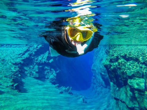 Silfra Snorkeling Tour Between Continents with Free Photos & Snacks
