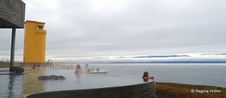 Regína in Geosea geothermal sea baths in Húsavík