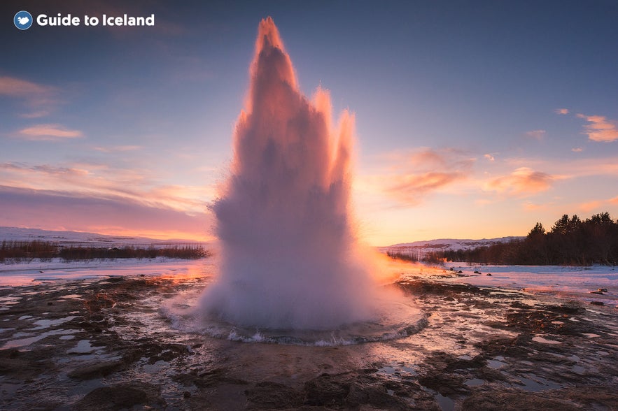 The Geysir geothermal area in the Golden Circle is a must see place in Iceland