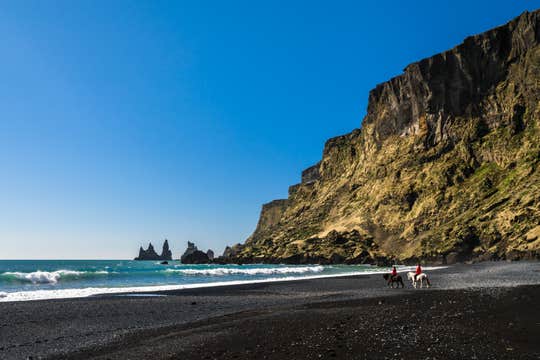 Horse Riding Tour on the Black Sand Beach from Vik