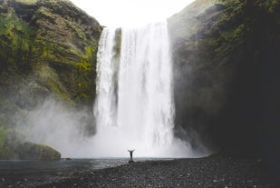 The mighty Skogafoss waterfall on Iceland's South Coast.