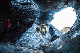 Ice Caving & South Coast Sightseeing Day Tour from Reykjavik on Minibus