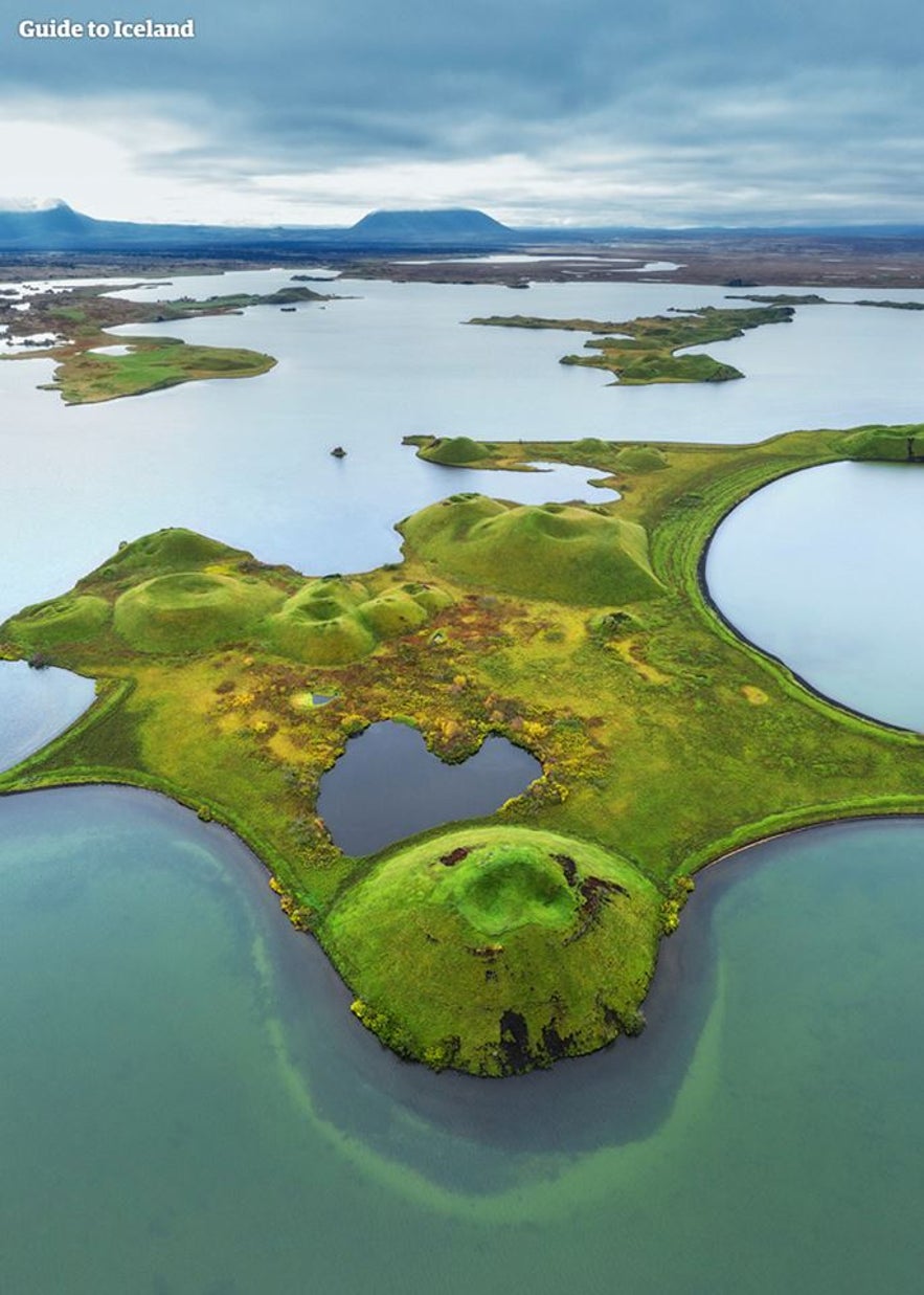 Skútustaðagígar pseudocraters Mývatn