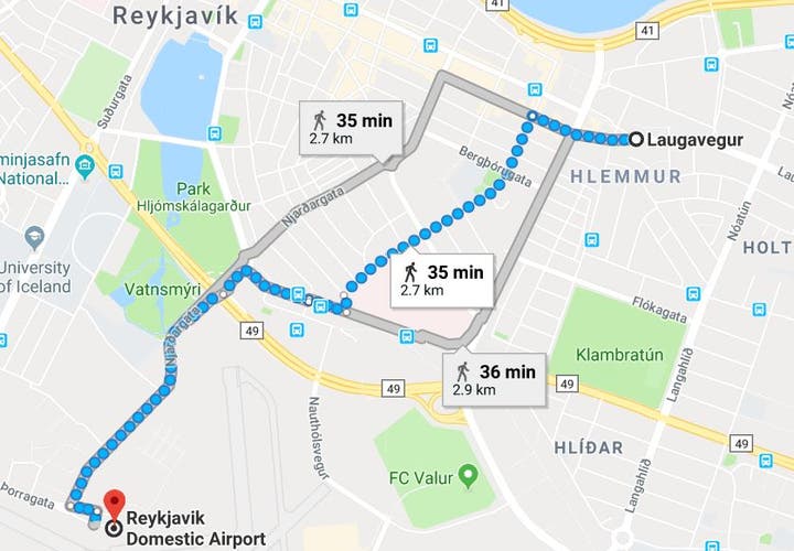 レイキャビク国内空港の利用方法|アイスランド国内線