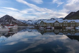 The view of Siglufjörður town.