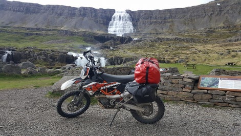 Dynjandi waterfall gets it's name - the Thunderer - from the loud roar that echoes in the narrow fjord.