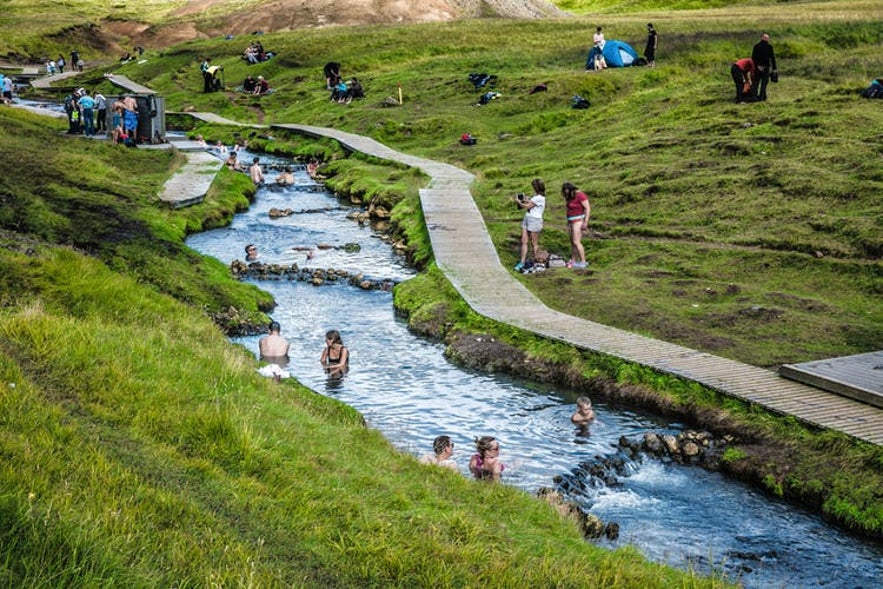 Gorąca rzeka Reykjadalur nieopodal Hveragerdi.