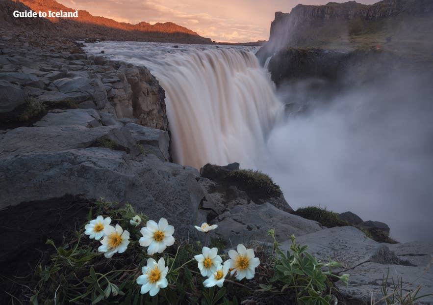 The Jökulsá á Fjöllum has three famous waterfalls in North Iceland. The Jökulsá á Fjöllum has three famous waterfalls in North Iceland.
