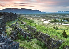 El desfiladero de Almannagja en el Parque Nacional de Thingvellir.