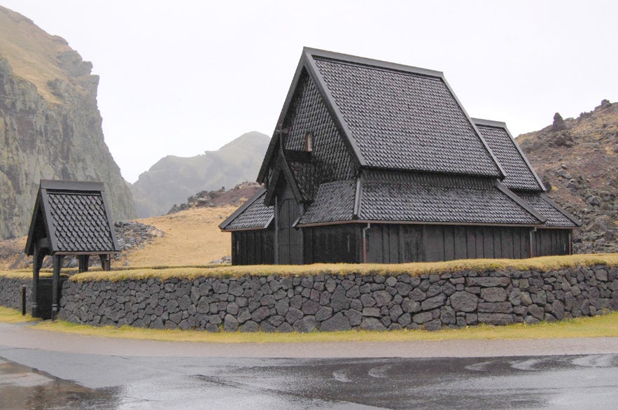 Heimaey stave church in Iceland.