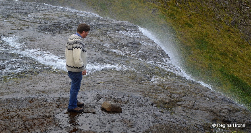 The majestic Waterfall Hvítserkur in Fitjaá River in West-Iceland