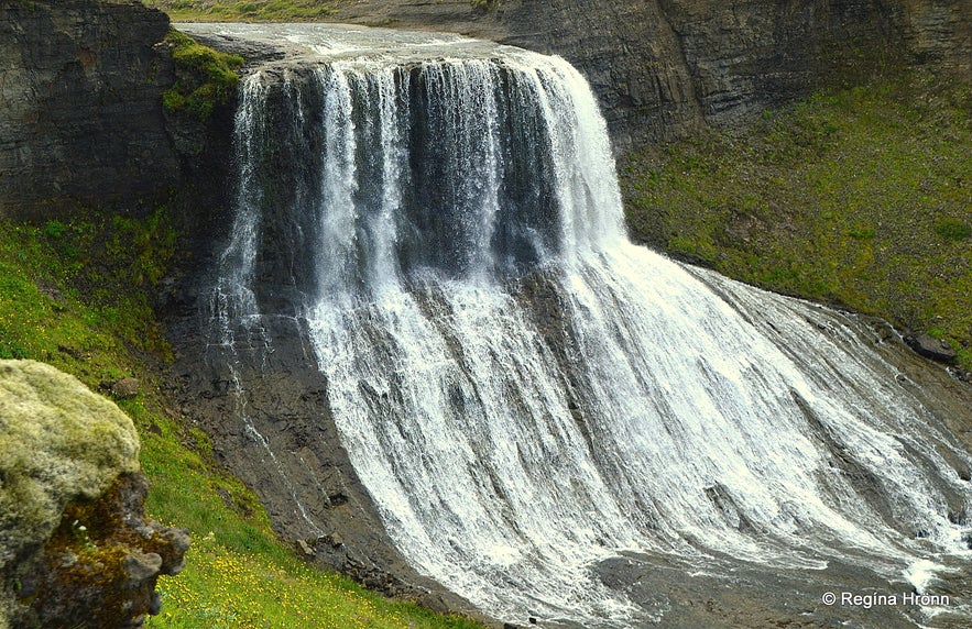 The majestic Waterfall Hvítserkur in Fitjaá River in West-Iceland