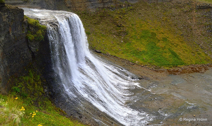 The majestic Waterfall Hvítserkur in Fitjaá River in West-Iceland