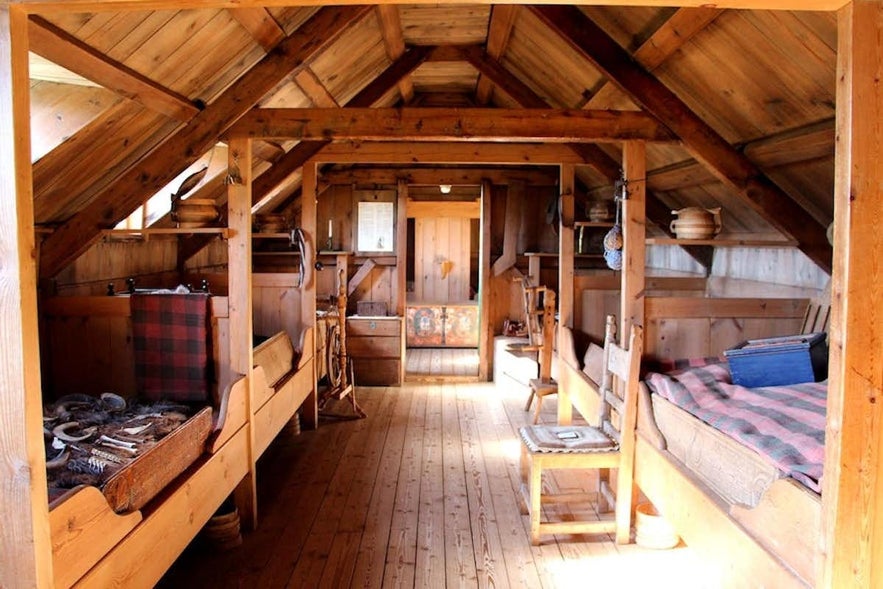 The interior at Glaumbaer open air museum.