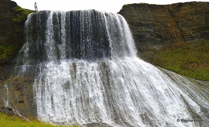 The majestic Waterfall Hvítserkur in Fitjaá River in West-Iceland