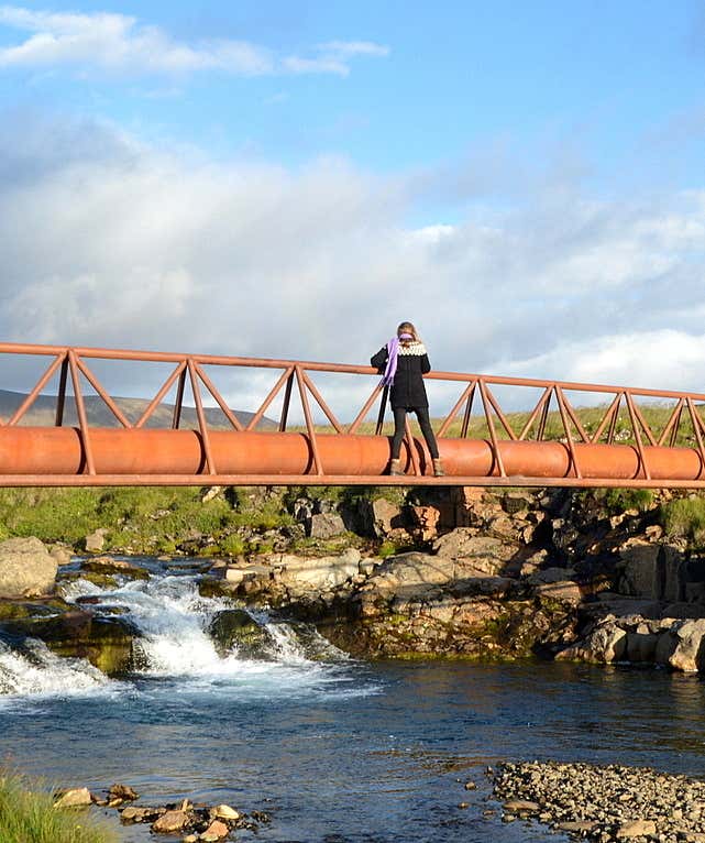 Lundarreykjadalur Valley in West-Iceland - the Natural Hot Pools Krosslaug and Englandshver
