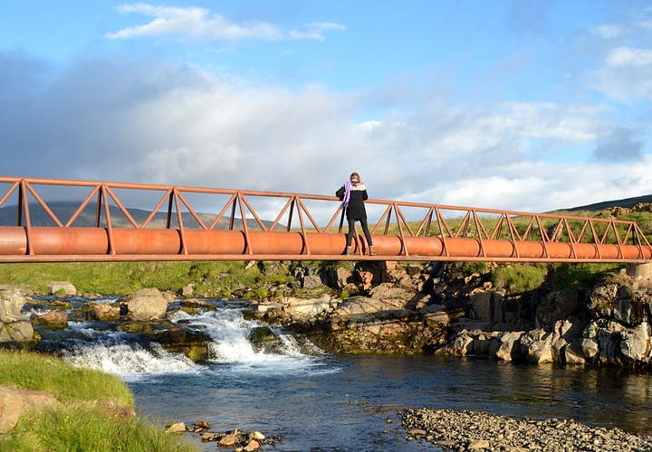 Lundarreykjadalur Valley in West-Iceland - the Natural Hot Pools Krosslaug and Englandshver