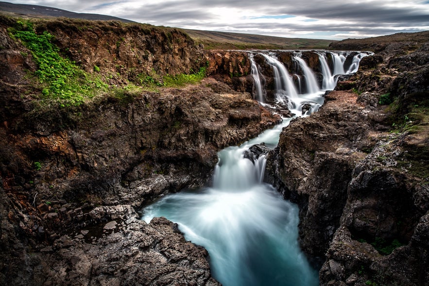 Kolugljufur canyon in Iceland.