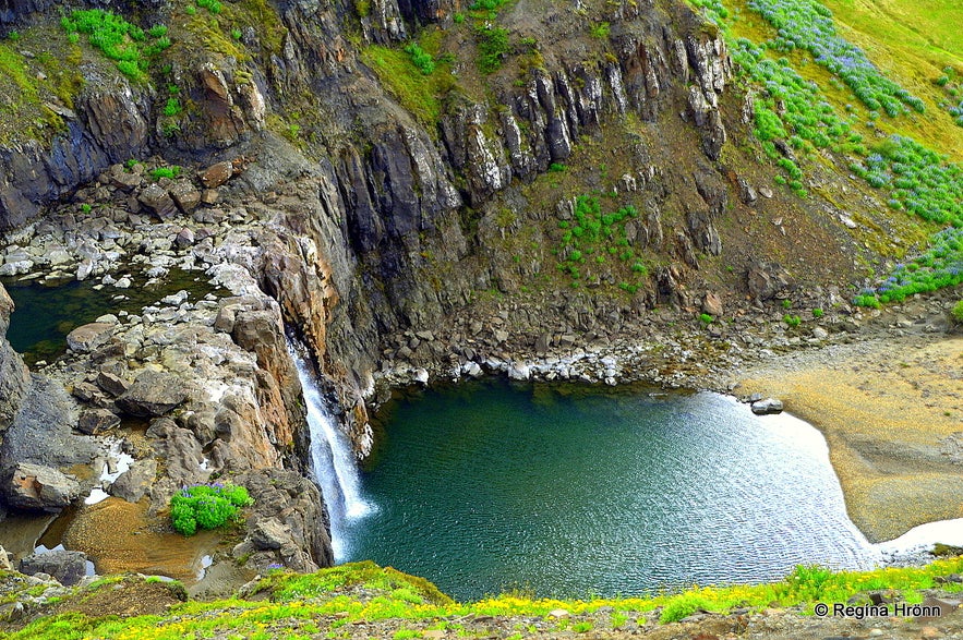 Andakílsárfoss waterfall in Andakílsá river Borgarfjörður West-Iceland