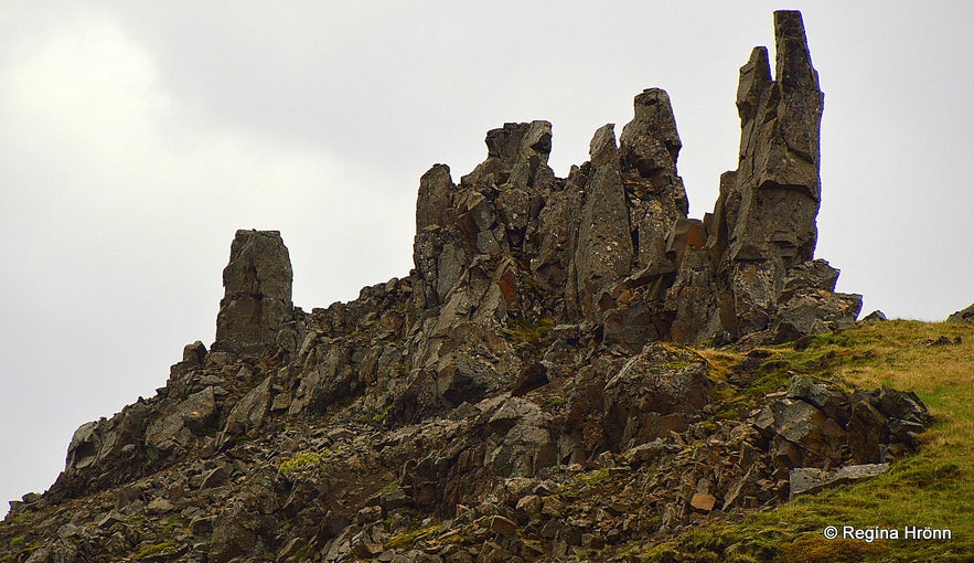 Mt. Hestfjall and Karlar rock formations