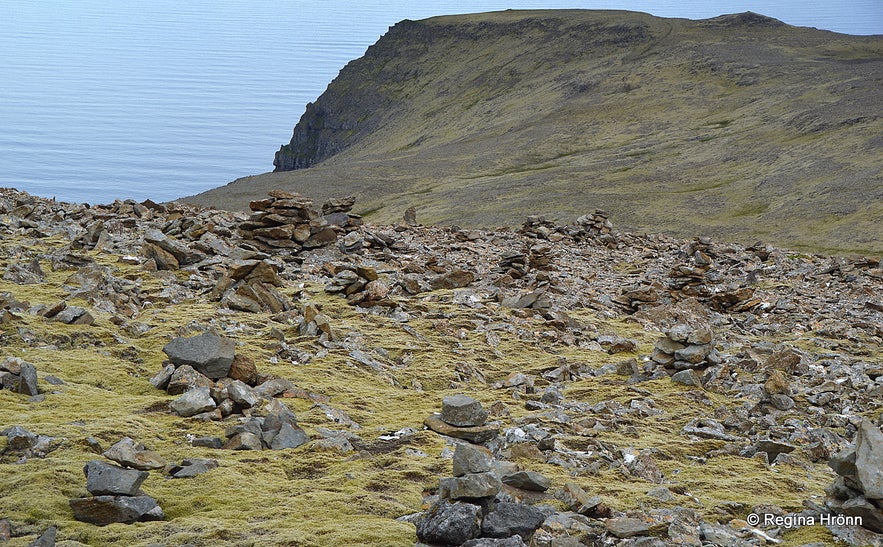 Cairns at Látraheiði heath Westfjords