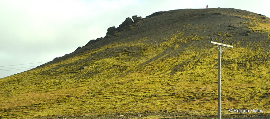 Kögunarhóll opposite the road from Mt. Ingólfsfjall