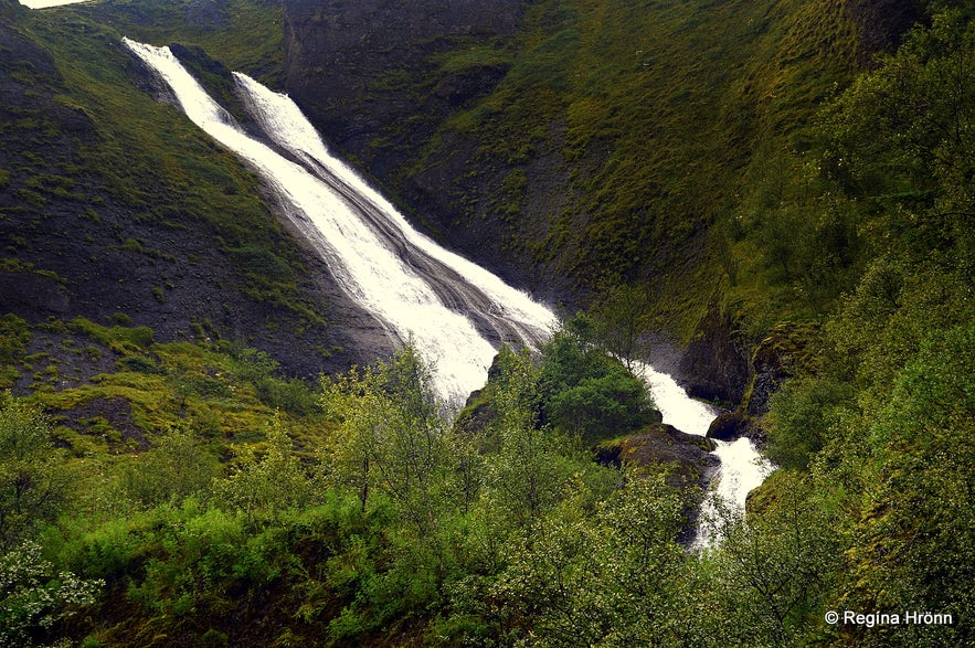 Systrafoss waterfall in Kirkjubæjarklaustur