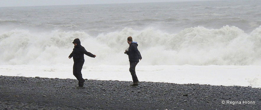 Big waves at Reynisfjara beach