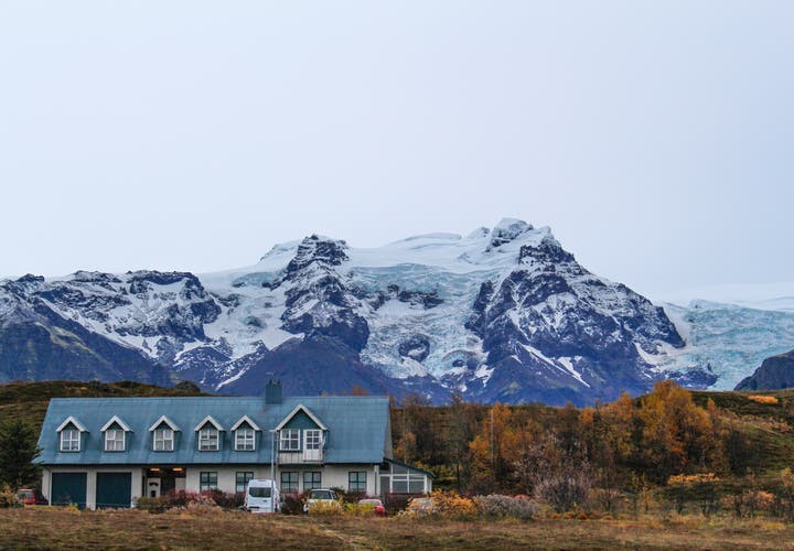 冰島冰川前的酒店