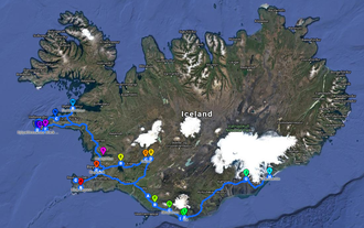A map of your 6-day journey to Game of Thrones locations and more.