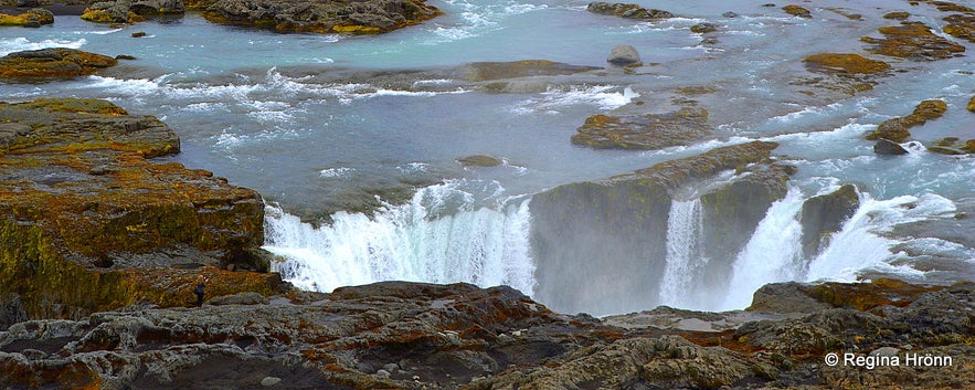 Hrafnabjargafoss Waterfall in Skjálfandafljót River in North-Iceland