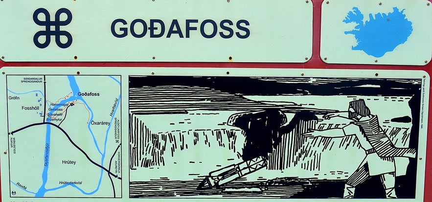 Go&eth;afoss information sign