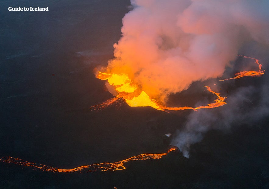 En dépit de leur puissance impressionnante, la lave provenant d’un volcan n’est pratiquement plus menacée en Islande.