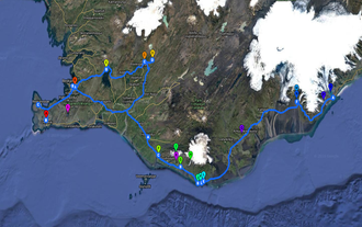 冰岛夏季5日自助超级经济自驾游路线地图