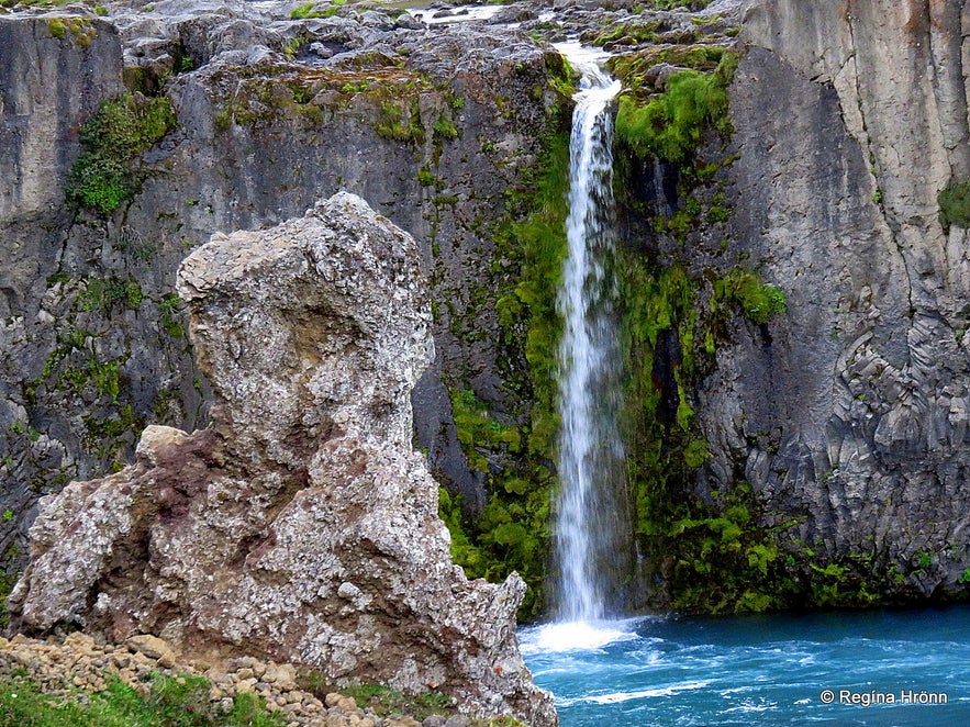 By Goðafoss waterfall