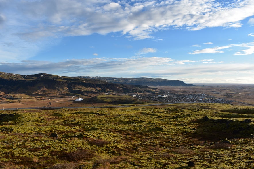 Aussichtspunkt über Hveragerdi in Island