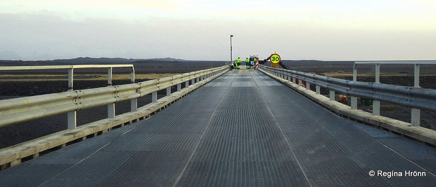 The one lane bridge by Núpsvötn S-Iceland