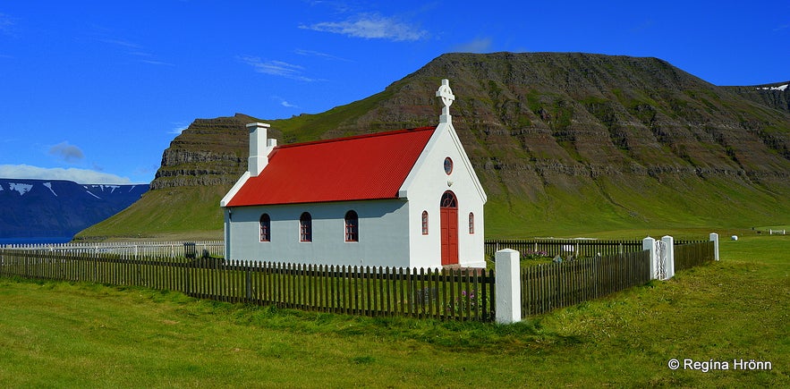 Sæbólskirkja church at Ingjaldssandur Westfjords