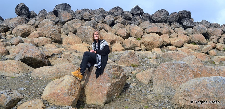 Regína at Skessugarður - the Rampart of the two Giantesses in East-Iceland