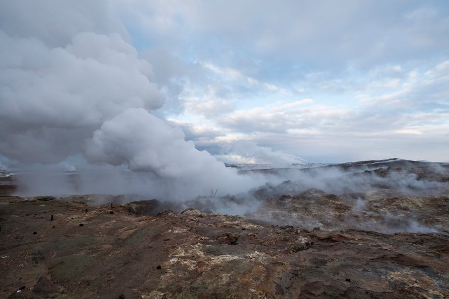 Schwefelquellen Gunnuhver auf der Halbinsel Reykjanes