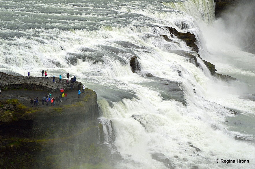 Gullfoss waterfall is part of the Golden Circle in southwest Iceland.