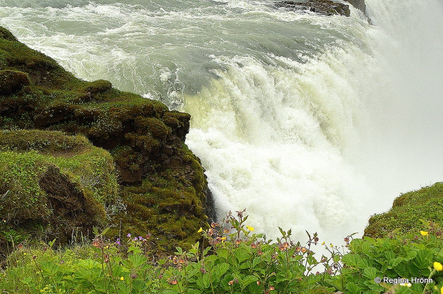 The lower cascade of Gullfoss waterfall