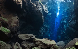 The visibility at Silfra fissure is approximately 120-metres making it some of the clearest water in the world.