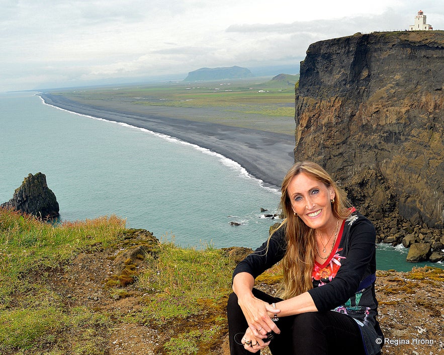 Regína at Dyrhólaey South-Iceland