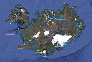 A map showing the route of this 12-day adventure package.